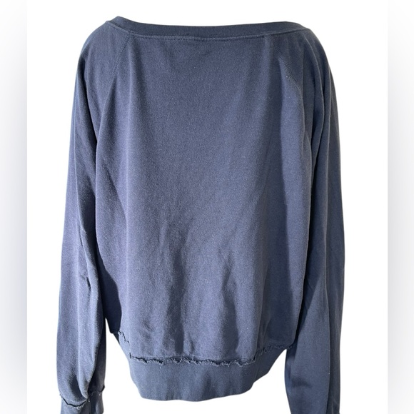 POLO RALPH LAUREN Navy Blue White Oversized Crewneck Sweatshirt Classic Size XL - Picture 2 of 10